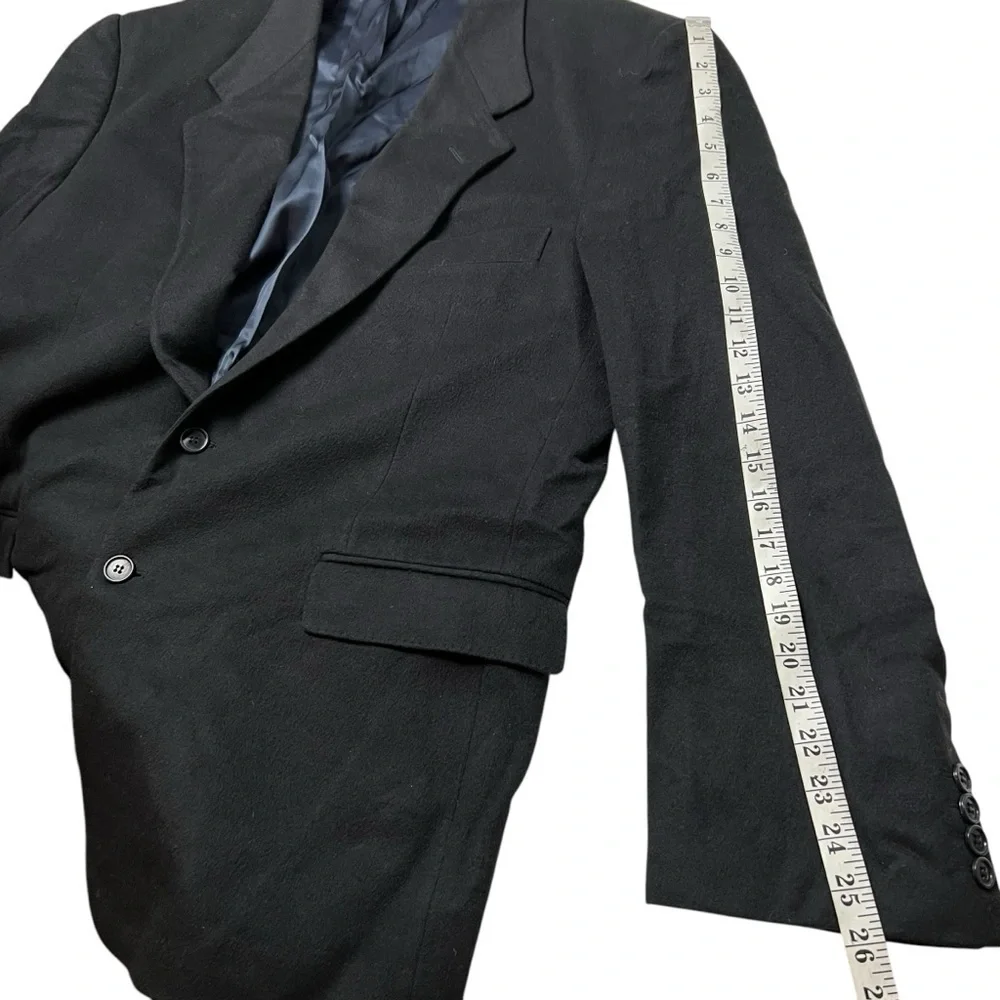 Italy 100% Cashmere 2 Button Black Blazer Sports Jacket SZ XL 48 Bloke Giorgio V